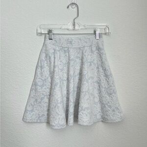 Abercrombie & Fitch light blue & white scroll skirt S